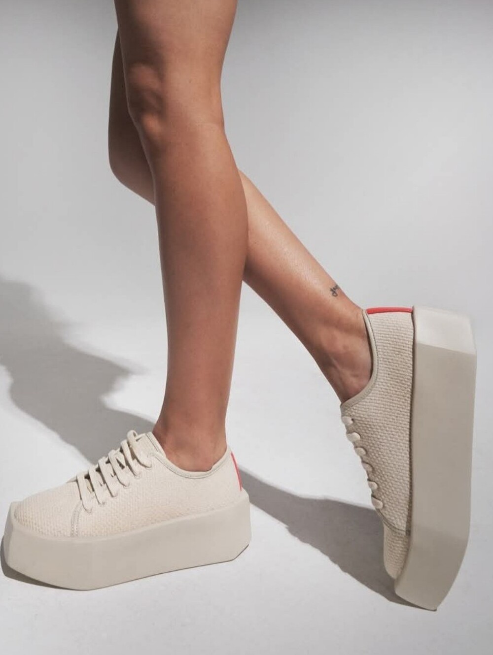 United Nude Stone Lace-Up II Platform Sneakers EU 38/US 7.5 Natural Orange